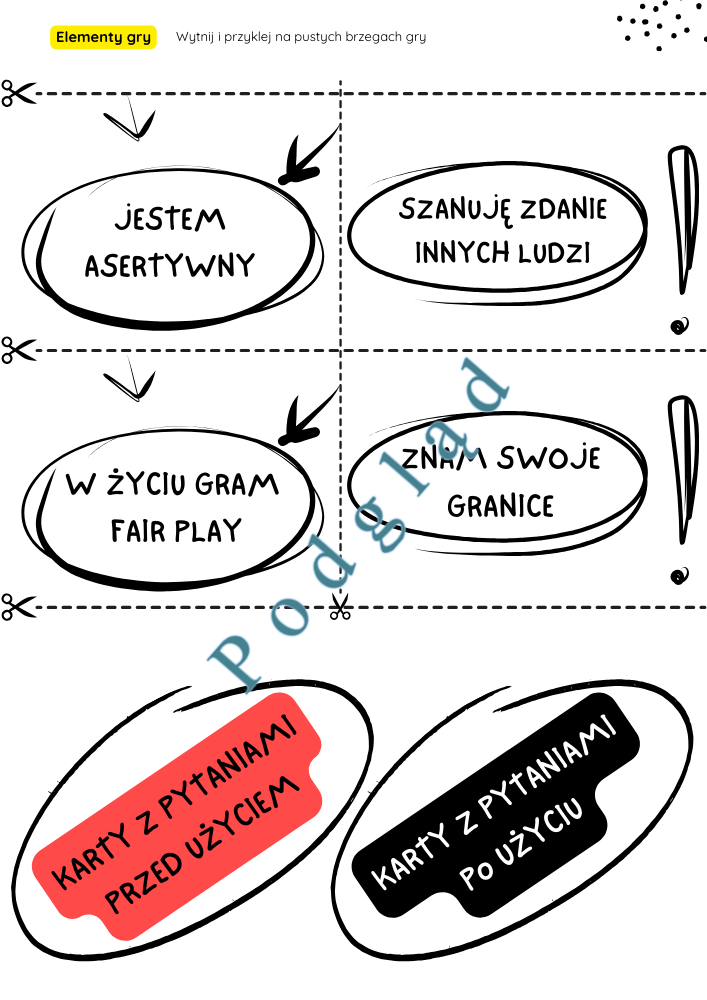 Gra planszowa ASERTYWNOŚĆ dla młodzieży 15+ (PDF) - Psychologia Dziecka