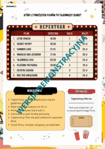 ESCAPE ROOM – Wakacyjna tajemnica kina (dla młodzieży 10+)9 ESCAPE ROOM - Wakacyjna tajemnica kina (dla młodzieży 10+)9
