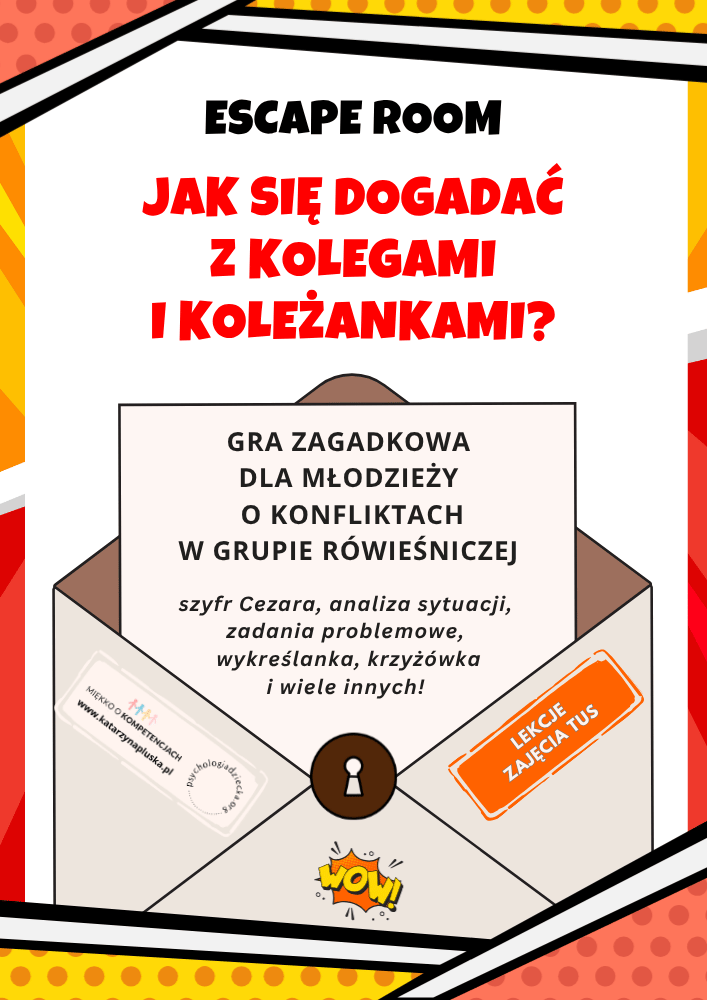 Escape room. Jak dogadać się z kolegami i koleżankami. Gra zagadkowa dla młodzieży 1
