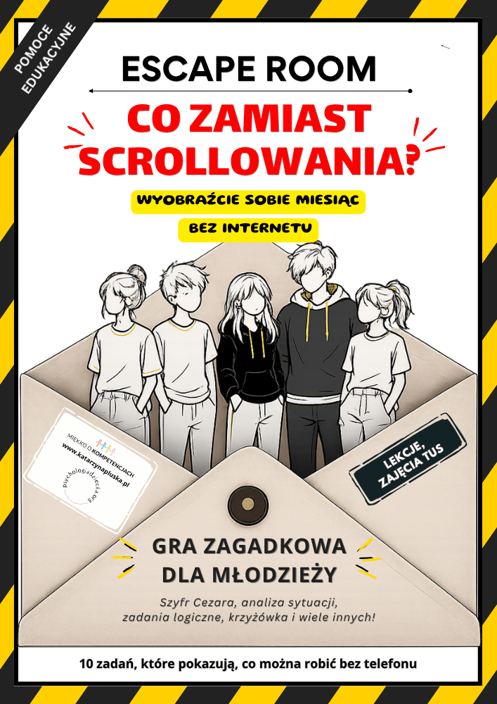 Escape room. Co zamiast scrollowania Gra zagadkowa dla młodzieży 1