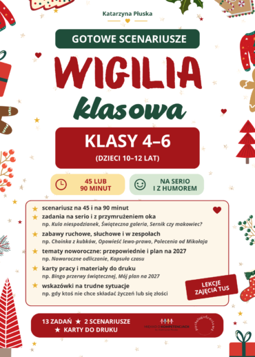 Wigilia klasowa. Gotowy scenariusz dla klas 4–6 na 45 i 90 minut